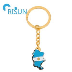 Fábrica <span class=keywords><strong>Argentina</strong></span> Buenos Aires viaje recuerdo llavero personalizado Metal esmalte argentino mapa bandera llavero - Product Image 5