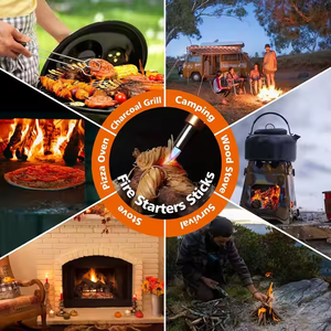 New item sáp giấy cuộn giấy + sáp + firelighter 90 phút lửa tự nhiên người mới bắt đầu cắm trại ngoài trời BBQ nướng tre lửa Starter firelog - Product Image 5