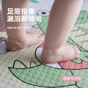 Tapis de salle de bain en PVC sur mesure, rectangulaire, antidérapant, avec motif de dessin animé imprimé, pour usage domestique, 40-60x70-100cm - Product Image 4