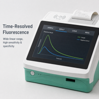 Alat Analisis Imunofluoresensi Hewan, Alat Analisis Imunoassay Fluoresensi Veteriner, Layar Sentuh LED Resolusi Waktu untuk Klinik Hewan Peliharaan