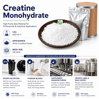 Approvisionnement direct usine : Poudre de créatine monohydrate 99 %, 200 mesh, CAS 6020-87-7, matière première pour suppléments nutritionnels sportifs