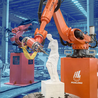 Machine de Gravure Robotique HUALONG Machinery à 7 Axes, Routeur CNC à Bras Robotique KUKA pour Sculpture de Pierre et Marbre 3D