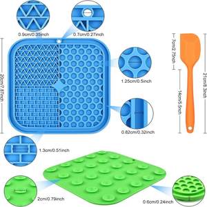 2023 Custom Silicone Lick Mat for <b>Dogs</b> & Cats 2 Pack with Suction Cups, Peanut Butter <b>Pads</b> Square Shape - Product Image 3