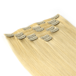 Wholesale 100% Chinese Remy Human PU-Clip Hair Extensions Cuticle Aligned Double Drawn No Shedding Light Color Natural Straight. - Product Image 4