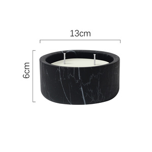 Vente en gros de bougies en céramique à 3 mèches faites à la main avec finition marbrée, bougies parfumées créatives, décorations de mariage pour la maison - Product Image 6
