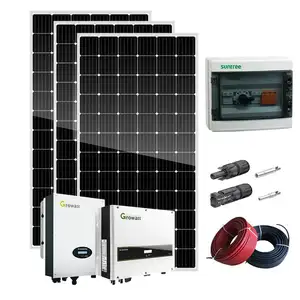 Tisun सबसे सस्ता सौर ऊर्जा प्रणाली 5kw 6KW 8KW 10kw 12kw 20kw 100kw ग्रिड पर सौर ऊर्जा प्रणाली