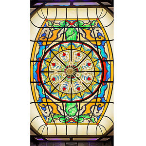 Éclairage de plafond <span class=keywords><strong>en</strong></span> <span class=keywords><strong>d</strong></span>ôme vitrail de salle de bal Panneaux de toit <span class=keywords><strong>en</strong></span> <span class=keywords><strong>d</strong></span>ôme <span class=keywords><strong>en</strong></span> verre teinté Tiffany Plafond <span class=keywords><strong>en</strong></span> verre de construction artistique fait à la <span class=keywords><strong>main</strong></span> - Product Image 3