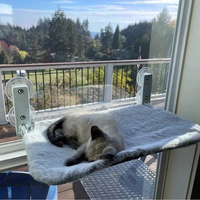 Usine Pet Chat Fenêtre Perchoir pour Intérieur Dormir Chat Hamac Fenêtre Pliable Amovible Housse De Coussin Chat Fenêtre Lit Pet Hamac