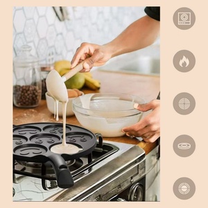 Modern Design Smiley Motif Fried Egg Pancake <b>Pan</b> <b>Nonstick</b> Metal Mould Maker for Kids Kitchen Tool - Product Image 4