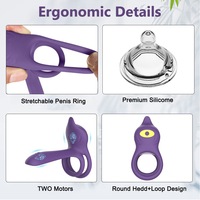 Vibrierender Penisring Paar-Sexspielzeug Doppel-Penisring Vibrator Klitoris-Stimulator G-Punkt-Vibrator Erwachsenen-Spielzeug für Männer Frauen