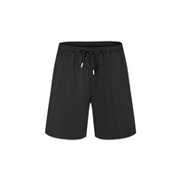 Stijlvolle Herenwijnrode Strandshort Met Effen Patroon Modieuze Waterdichte Bikini 'S En Strandkleding Van Puur Polyester