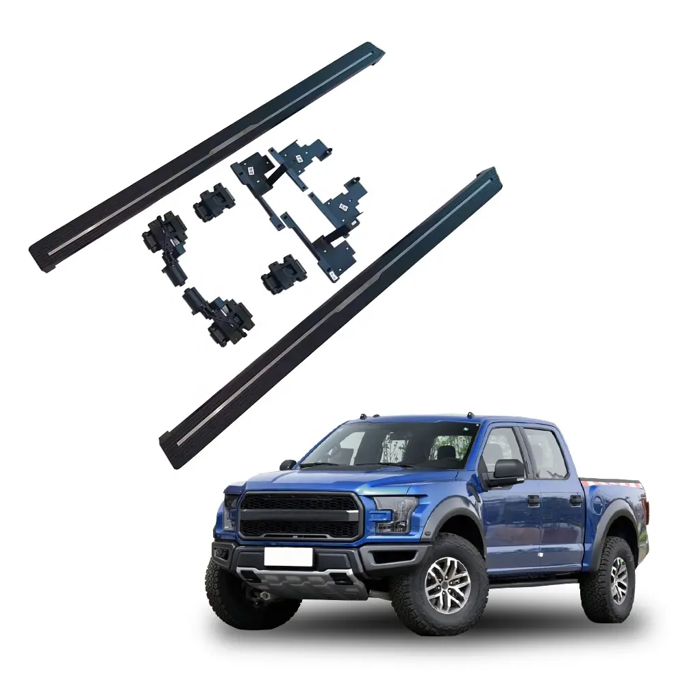 4X4 Pickup truck exterior accessory black aluminum alloy retractable power running board electric side step for 2011+ Ford F-150