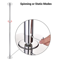 Kit de poteau de danse en acier de 50 mm, rotation à 360°, amovible, facile à installer, réglable, caractéristiques de remise en forme, personnalisation OEM
