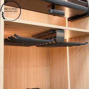 <span class=keywords><strong>Appendiabiti</strong></span> a doppia fila estraibile per pantaloni, <span class=keywords><strong>appendiabiti</strong></span> allungabile per cappotti e pantaloni, organizer per vestiti, porta pantaloni - Product Image 4