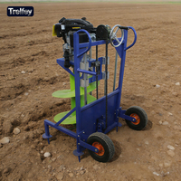 Tarière à moteur de type chenillé, outil de terrassement de qualité industrielle pour sols rocheux et travaux de construction