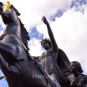 Estatua de gran caballo de bronce para chica, estatua Sexy para jardín al aire libre - Product Image 3