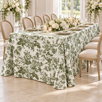 Nappe de table en polyester à motif floral fantaisie pour événements, hôtels, taille personnalisée, pour la décoration de mariage