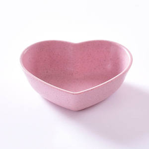 ถ้วยใส่ซอสถั่วเหลืองรูปหัวใจทำจากฟางข้าวสาลีสุดสร้างสรรค์จานใส่ส่วนผสมรูปหัวใจถาดใส่อาหารใส่ผักดอง - Product Image 4