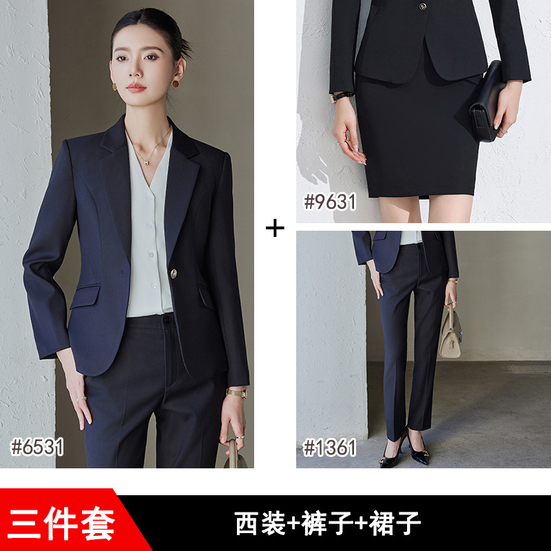 Black suit pants and skirt
