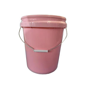 Seau en plastique de couleur personnalisée en usine 1 à 20L seau en plastique recyclable industriel épaissi avec couvercle et poignée - Product Image 1