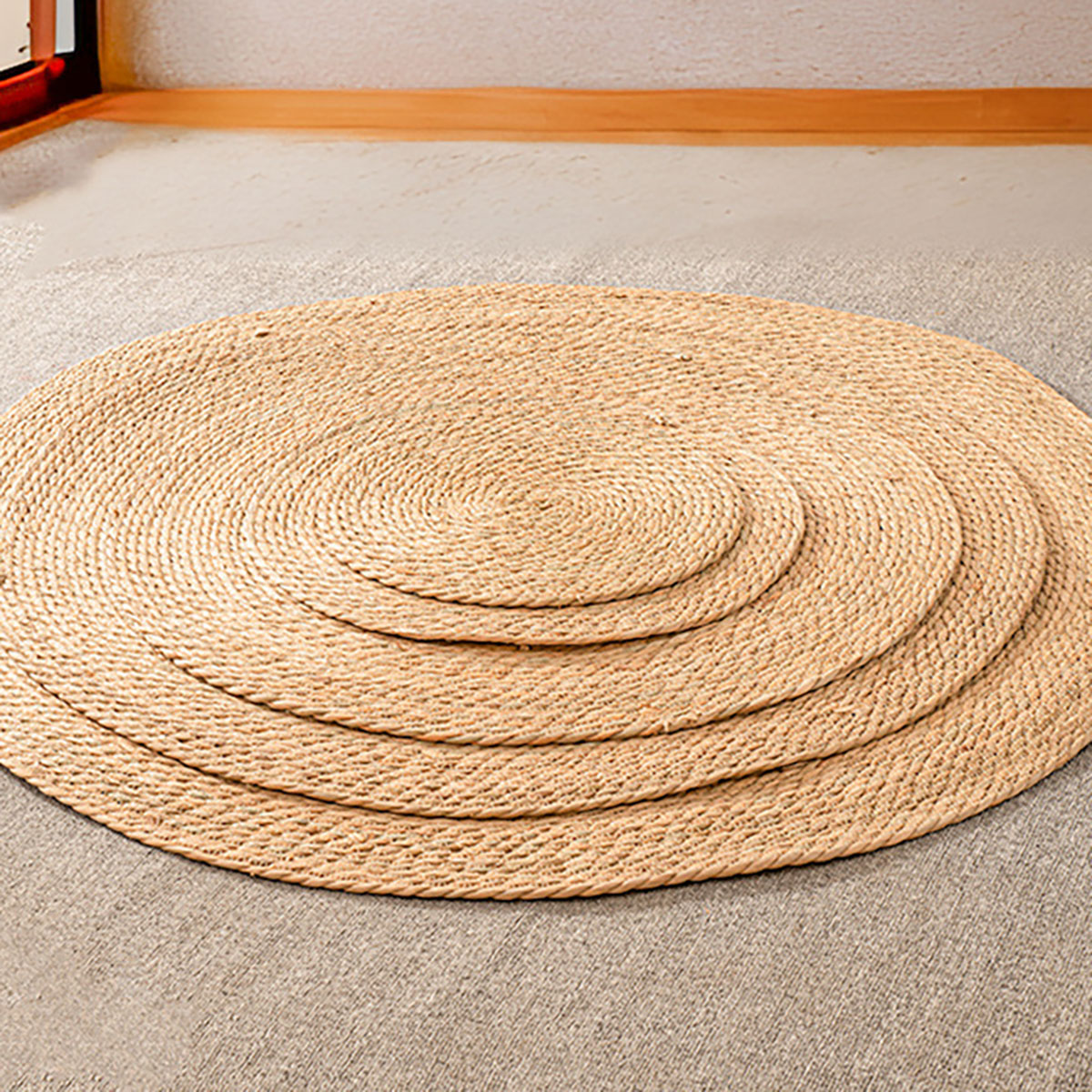 Alfombra tejida a mano de lana virgen - Blanco natural 140x200 cm ALPEN Alfombra tejida a mano de lana virgen - Blanco natural 140x200 cm ALPEN