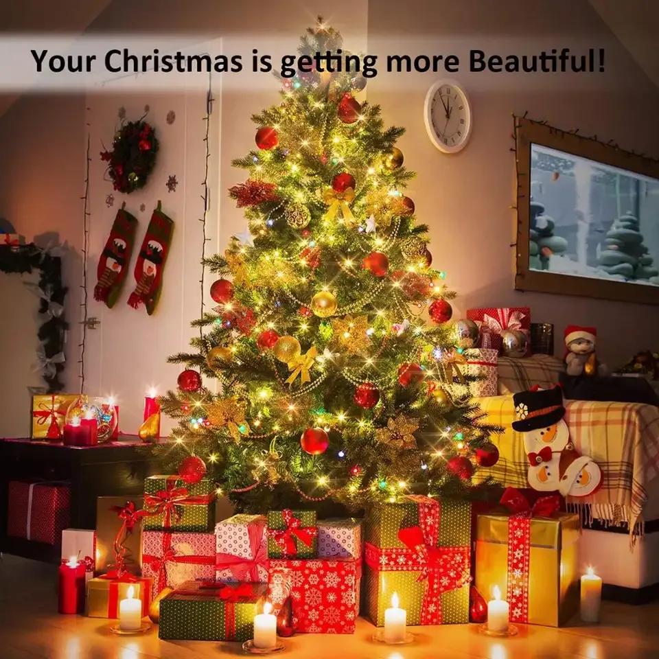 Kanlong Solar Copper Wire Warm LED 5M 50LED 10M 100LED 20M 200LED Waterproof Indoor/Outdoor Christmas Solar String Lights · image 6