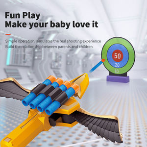 Ensemble de jouets arc et flèches Angel avec cible, balles souples, orange et noir, léger, coordination œil-main, intérieur/extérieur, cadeau pour enfants - Product Image 3