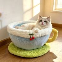 Lit pour chat et griffoir combinés - Griffoir durable recouvert de sisal respirant et anti-déchirures pour une utilisation toute l'année