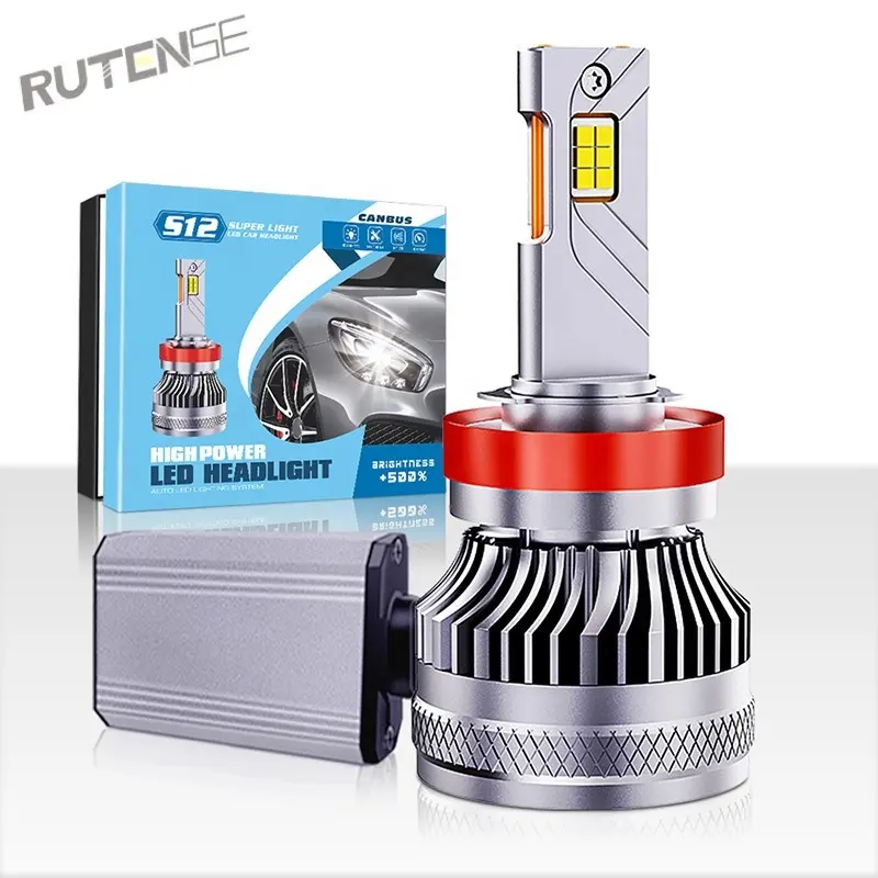 RUTENSE – Kit de Conversion de phares Led S12, 150w, 28000 Lumens, 9005, H11, H7, H4, phare de voiture, vente en gros