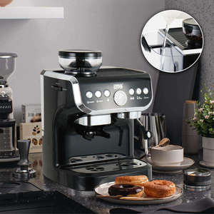 Espresso Maker Italian All-In-One Commercial Grinding <b>Machine</b> Stainless Steel Semi-<b>Automatic</b> 15 Bars Household EU/US Semi-automa - Product Image 3