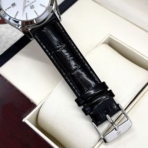 Fashionable business men's watch - simple design with <b>calendar</b> function, water-resistant quartz, leather strap wristwatch - Product Image 4