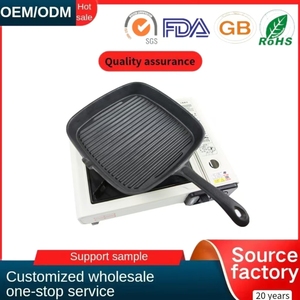 Sartén de Hierro Fundido de 24 cm, Sartén para Freír con Bandeja de Horneado Separada, Precurada en Negro, Compatible con Cocina de Gas, Capacidad de 1-2 L, Utensilios de Cocina de Metal - Product Image 4