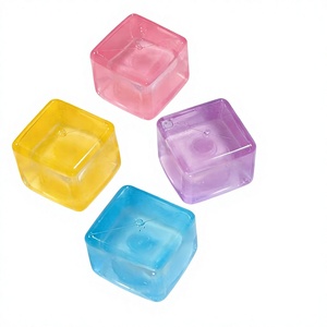 Stress-relief Simulation Ice Cube Squeeze Toy Cross-border Hot-selling <b>Rubber</b> Slow-Rebound Cube High-Transparency Creative - Product Image 1
