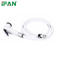 IFAN Ensemble de pulvérisateur de bidet WC auto-nettoyant en plastique ABS haute pression, type Shattaf, pour salle de bain