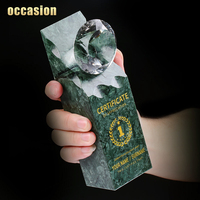 Trophée en marbre éco-responsable, base rectangulaire en marbre, trophée pyramidal en cristal, trophée diamant en cristal, prix personnalisé pour le championnat de baseball