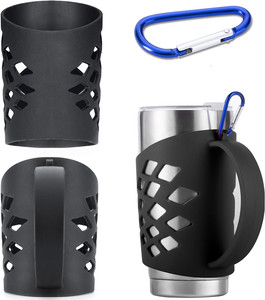 YDS funda de silicona soporte agarre Rambler <span class=keywords><strong>Handler</strong></span> para vaso aislado al vacío tazas de café agarre de silicona funda protectora - Product Image 1