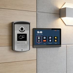 Système d'interphone vidéo à écran tactile IP 4 fils pour immeuble d'appartements Villa Tuya Poe Visiophone visible - Product Image 1
