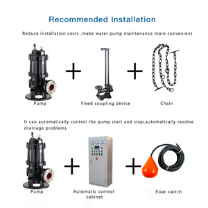 Bomba de Aguas Residuales Industrial Inteligente de Alta Resistencia de 15hp, Sin Obstrucciones, Vertical, Sumergible, de Acero Inoxidable, 100WQ - Product Image 6