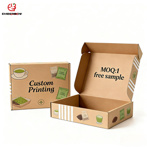 EBB Luxury Printed Logo Eco-Friendly Reusable Cosmetics <b>Packaging</b> Box Custom Kraft Paper Corrugated Cardboard Shipping Box - Product Image 1