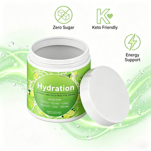 Poudre de boisson électrolytique citron-lime sans sucre, supplément d'hydratation pour la récupération sportive et l'endurance, soutien énergétique pour l'entraînement - Product Image 4
