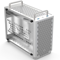 Premium B2 mini-itx Mid Tower Semua aluminium ITX casing Mini dengan pegangan untuk SFX Mini A4 komputer tersedia