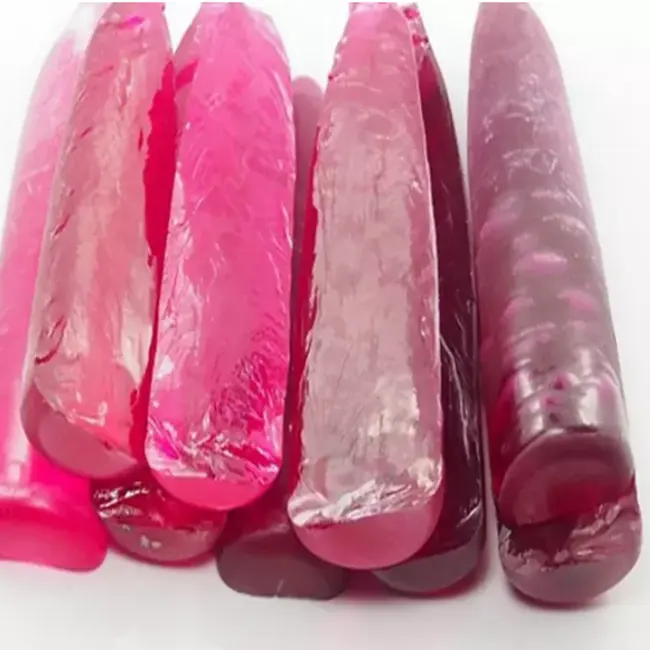 Corindón rugoso de rubí sintético, material sin cortar, 3 #, corindón rosa