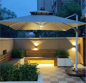 Parasol de jardin de grande taille de haute qualité Parasol de terrasse extérieur à énergie solaire Parasol de plage personnalisable avec logo Oxford droit - Product Image 6