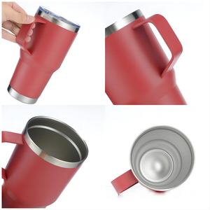 30oz 18/8 Stainless Steel Double Wall Vacuum Insulated Portable Tumbler Straw Handle 6-12 Hours Thermal Insulation <b>Coffee</b> Mug - Product Image 3