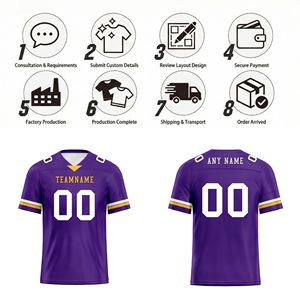 Jersey Sepak Bola Tim Massal OEM ODM Cetak Sesuai Permintaan Tambahkan Logo Kustom Nama Pribadi Atletik FBJ02-24017009 - Product Image 4