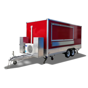 Food Truck Cuadrado de Fibra de Vidrio, Cocina Móvil, Tienda de Hot Dogs y Barbacoa Callejera - Product Image 1