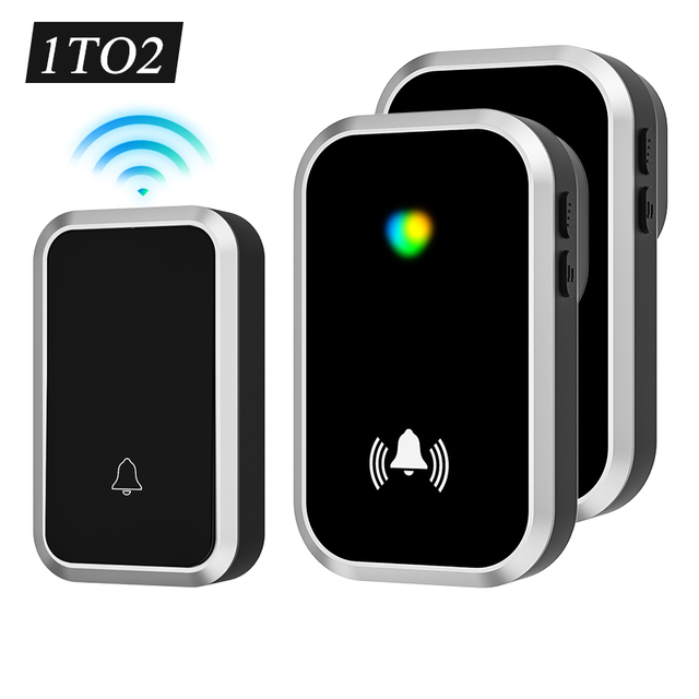 New Design Waterproof Smart Wireless Ring Doorbell with Colorful Light 300m Distance Door Ring Bell