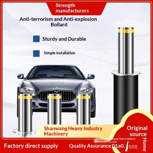 Poste de Bloqueo Hidráulico Automático Shanwang con Control Remoto, Columna de Barrera de Acero Inoxidable, Pilar Telescópico Anticollisión - Product Image 1