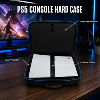 Étui rigide de luxe en EVA pour manette PS5 DualSense, logo personnalisé, étanche, antichoc, organiseur de rangement pour manette de jeu