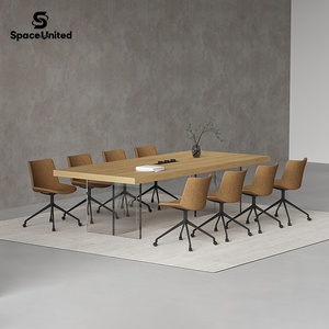 Postes de travail minimalistes en bois massif et tables de conférence de luxe SpaceUnited - Product Image 2